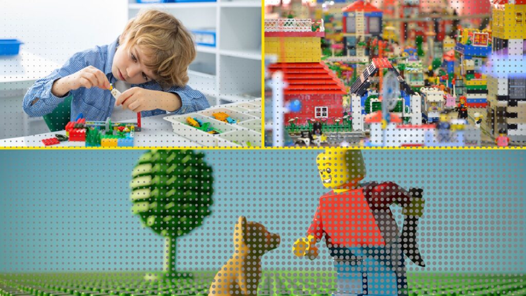 Klocki LEGO. Układanie klocków.
